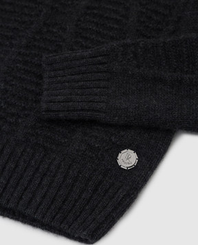 Stefano Ricci Patterned cashmere baby sweater KY05001D01Y20351
