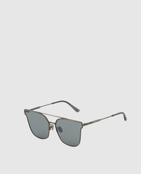 Bottega Veneta Thin frame sunglasses with intrecciato details BV0140S30001684