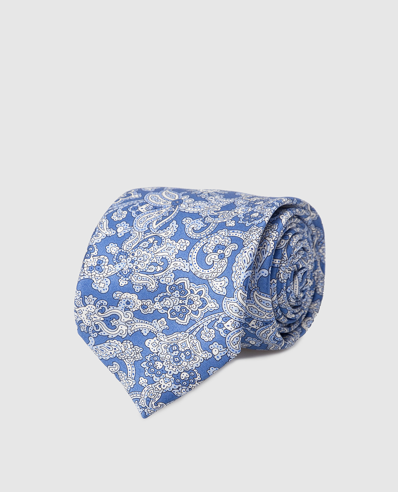 

Children's blue silk set of patterned tie and shawl Stefano Ricci