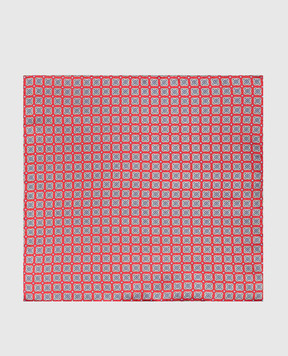 Stefano Ricci Children's coral silk set of patterned tie and pache scarf YDH27031