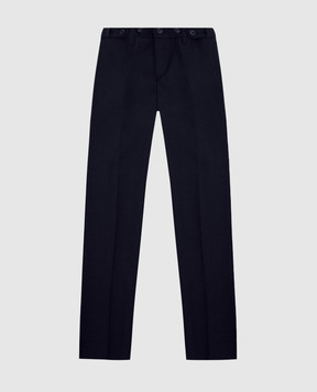 Stefano Ricci Children's dark blue wool trousers Y1T0900000W0018C