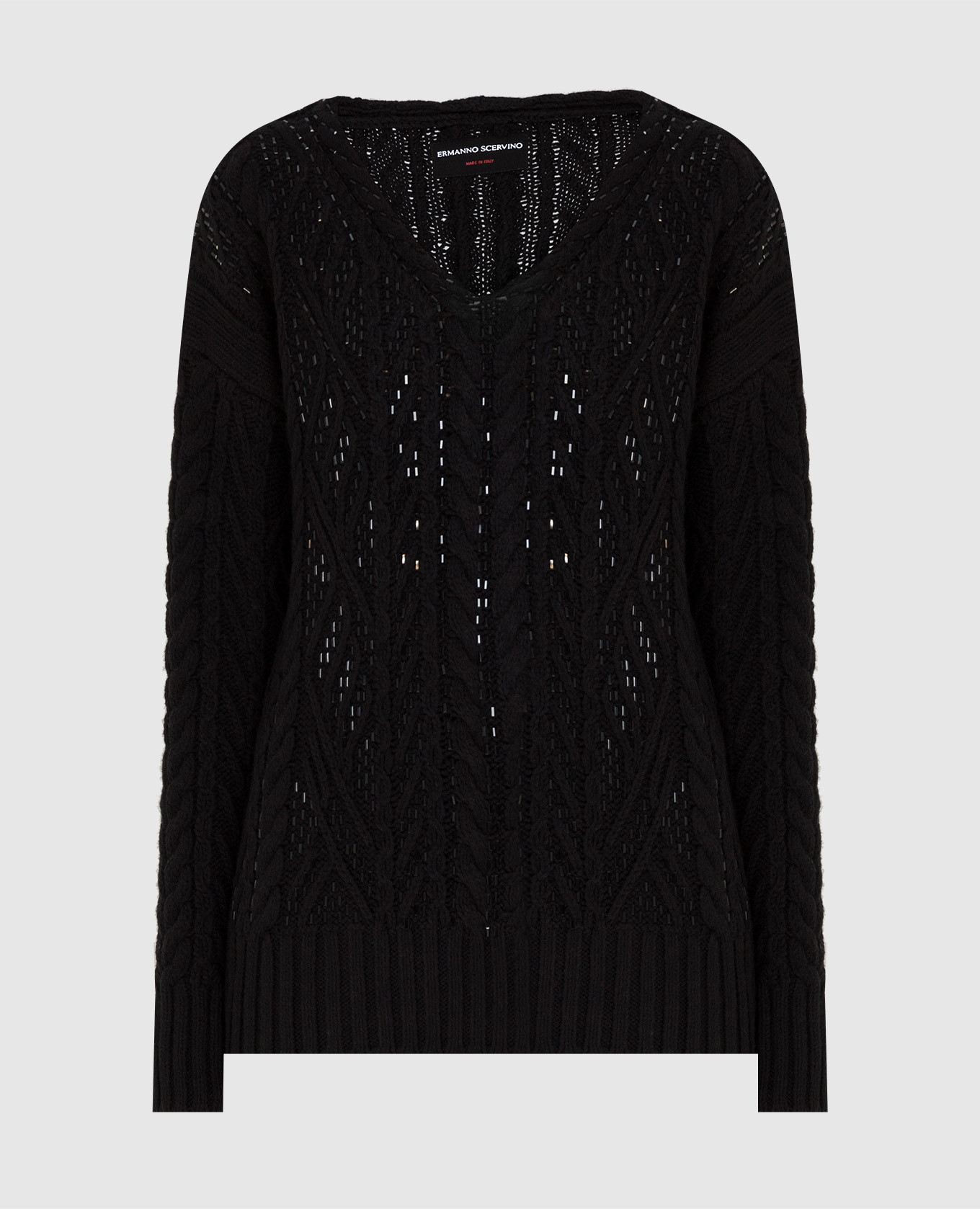 

Black pullover with crystals Ermanno Scervino