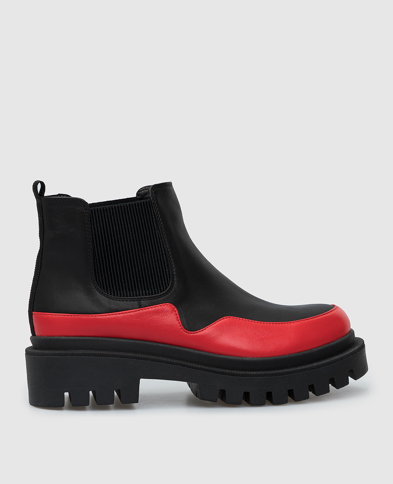 

Leather Chelsea with contrast panels Babe Pay Pls, Black