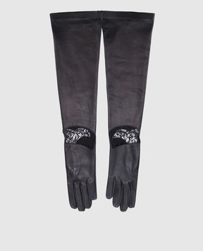 Rindi Black gloves with lace 3003NP17