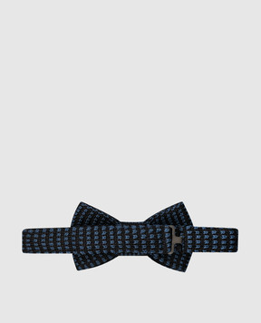Stefano Ricci Children's dark blue silk butterfly in a pattern YHTSR916