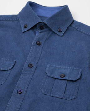 Stefano Ricci Children's dark blue shirt YC002321EX1500