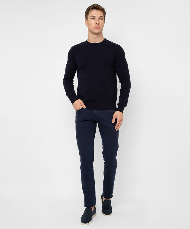 Loro Piana Navy blue delicate cashmere
