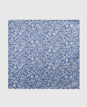 Stefano Ricci Children's blue silk set of patterned tie and shawl YDX27001
