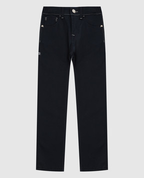 Stefano Ricci Children's dark blue trousers YFT0400090C5PPT