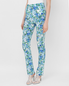 Magda Butrym Silk trousers in floral print 166521