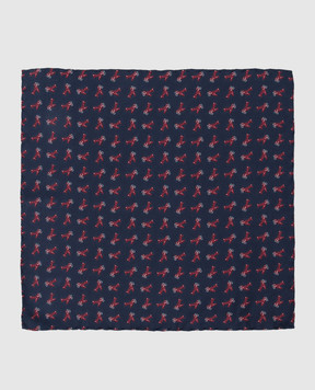 Stefano Ricci Children's navy blue silk patterned tie and pache scarf set YDHNG500
