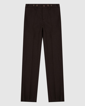 Stefano Ricci Children's dark brown wool trousers Y1T9000000HB0094