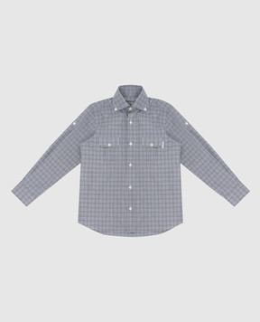 Stefano Ricci Children's checkered shirt YC003195LJ1704