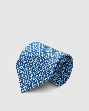 Stefano Ricci Silk tie in argyle pattern CH31044