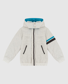Stefano Ricci Children's white jacket with contrasting inserts YAJ6S00020TENYLD