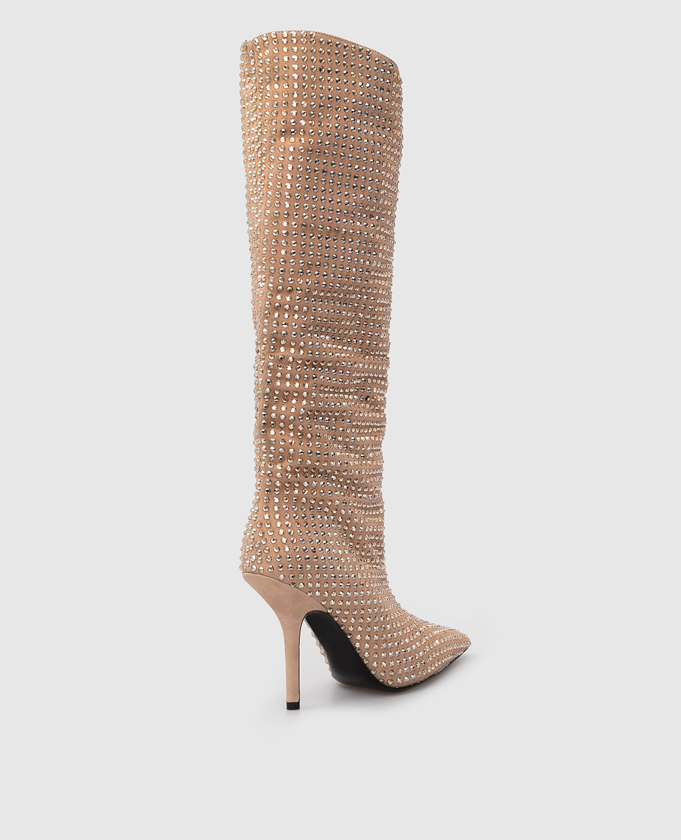 

Beige suede boots in Swarovski crystals Eddy Daniele