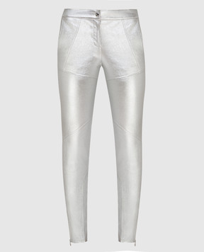 Yves Salomon Silver trousers 9EYP206XXAPSX
