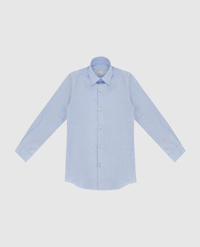 Stefano Ricci Children's blue shirt in a pattern YC002317LJ1711