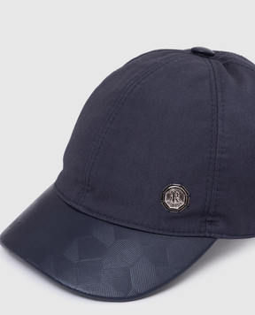 Stefano Ricci Children's cap with leather insert and emblem YVF5190PCT9VHA