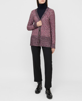 Lanvin Burgundy cardigan RWJA3701MM02