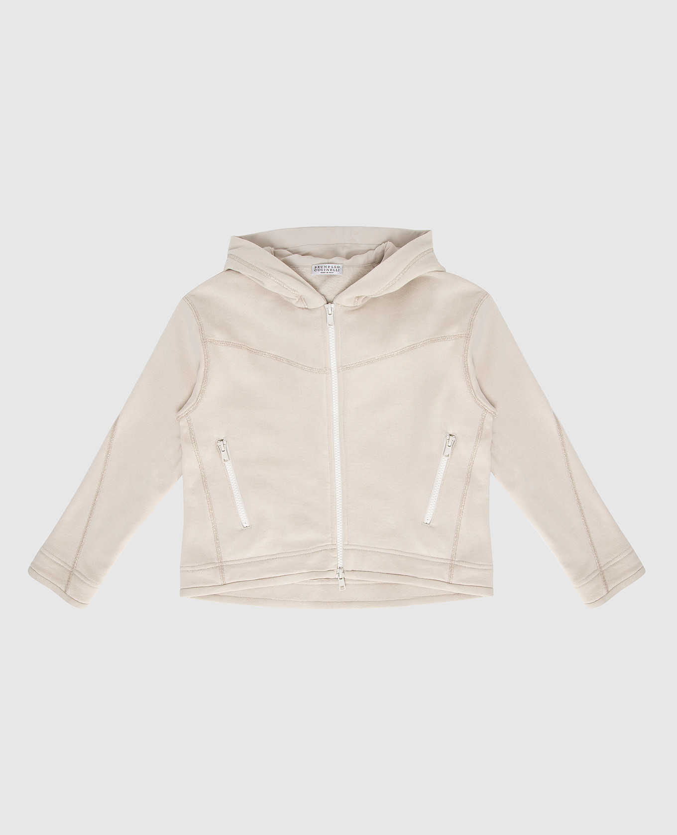 Children's light beige sweatshirt brunello cucinelli