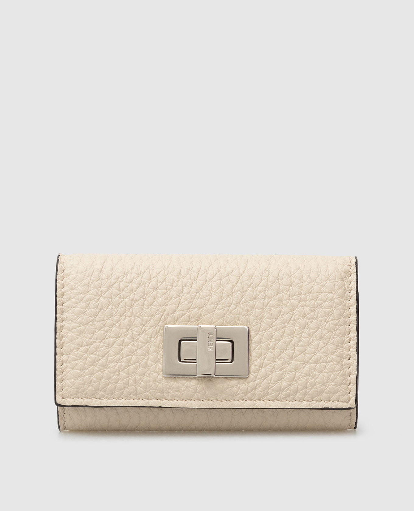 

Peekaboo Selleria Leather Key Case Fendi, Beige