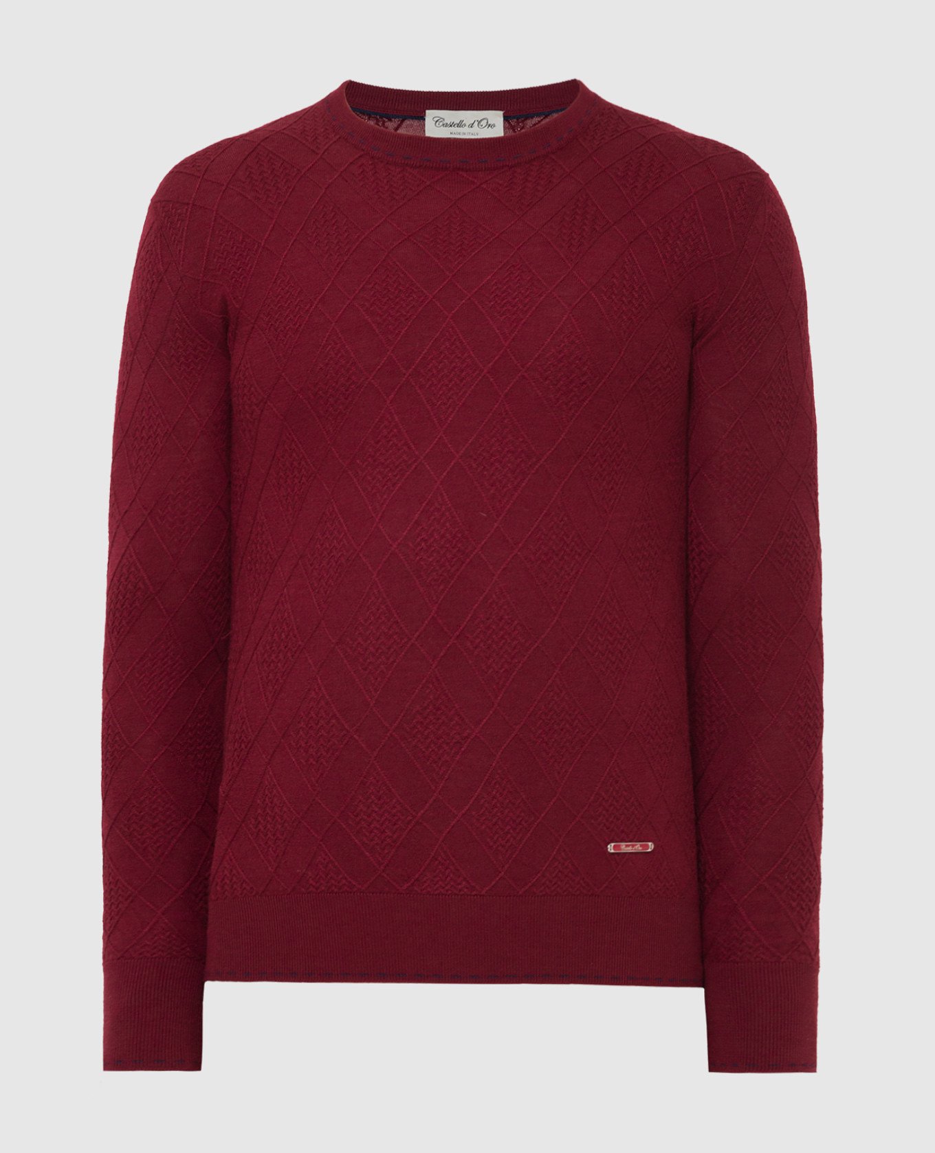

Burgundy wool, silk and cashmere jumper Castello d'Oro