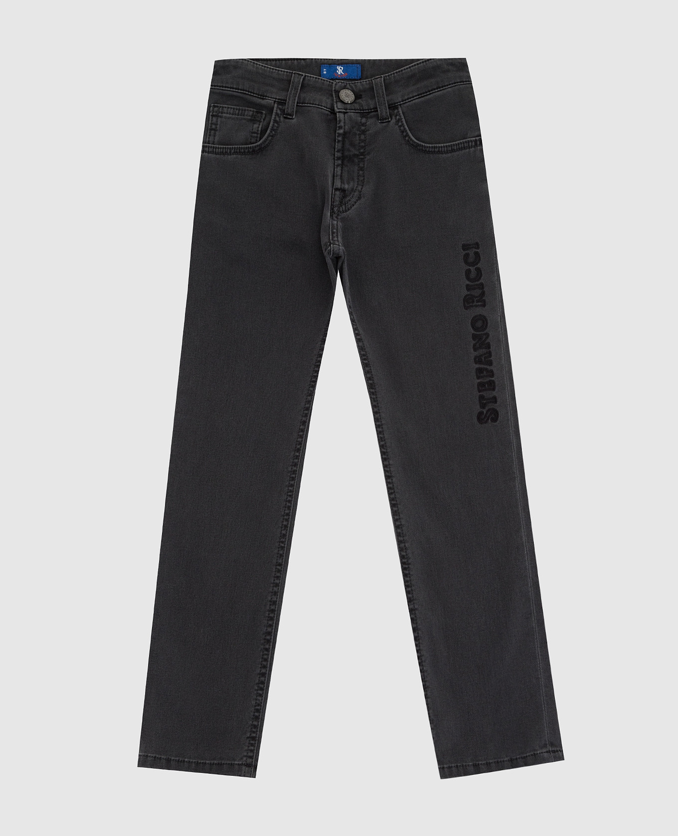

Children's gray jeans with logo embroidery Stefano Ricci, Grey