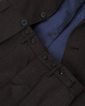 Stefano Ricci Checked wool suit for children Y1SF732900HC5348