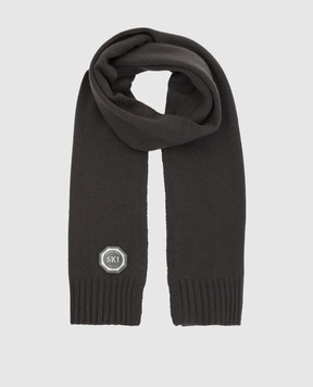 Stefano Ricci Children's dark gray cashmere scarf YAK6S10SCIF6SA04