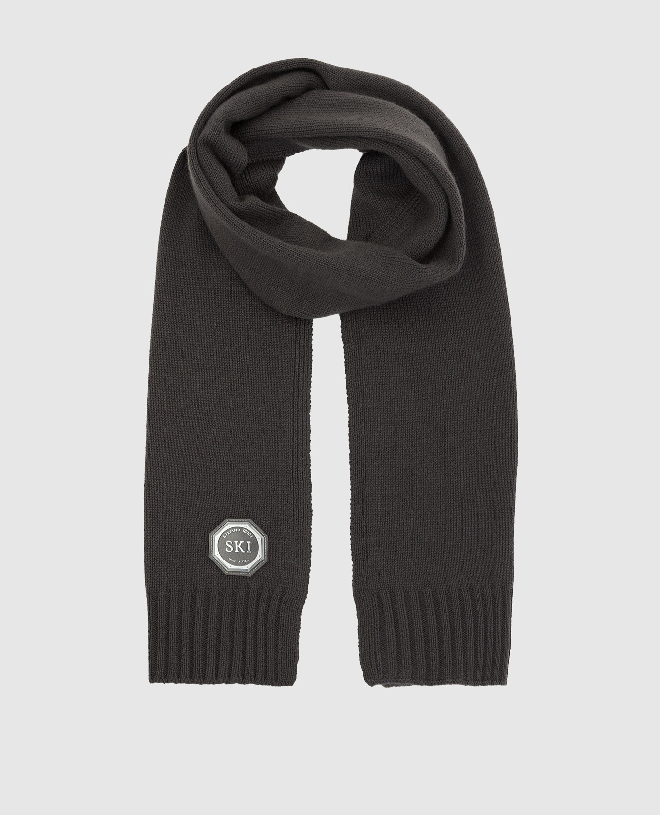 Children's dark gray cashmere scarf stefano ricci