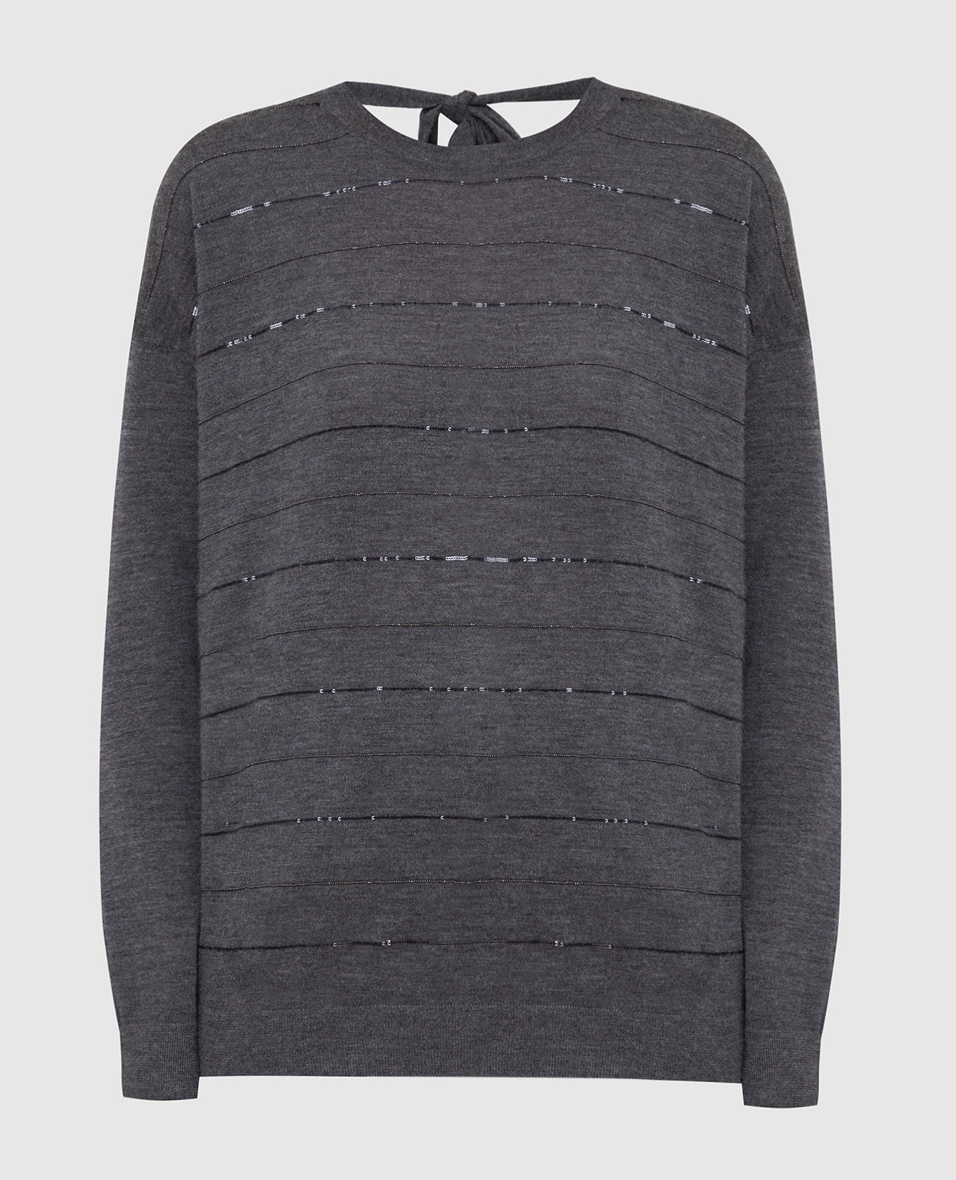 

Gray cashmere and silk jumper Brunello Cucinelli, Grey