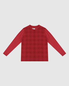 Stefano Ricci Children's red longsleeve with embroidery YNH6S40020803