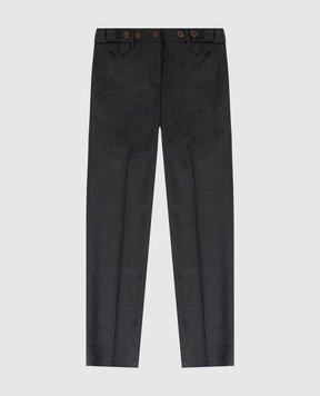 Stefano Ricci Children's dark gray wool trousers Y1T090T000W610