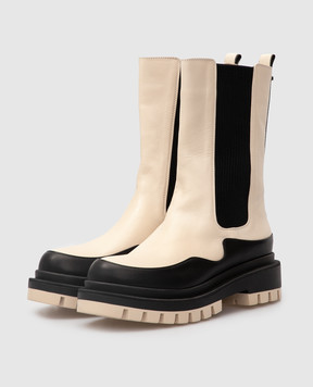 Babe Pay Pls Light Beige Leather Chelsea with Contrast Panel 7733115