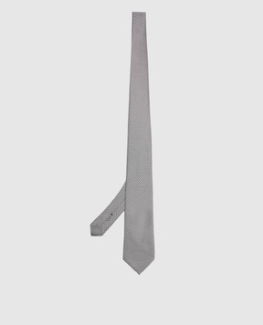 Stefano Ricci Light gray patterned silk tie CH43028