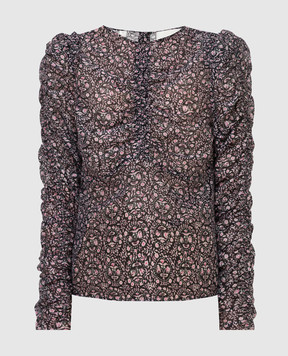 Les Coyotes de Paris Draped floral print blouse 21420132