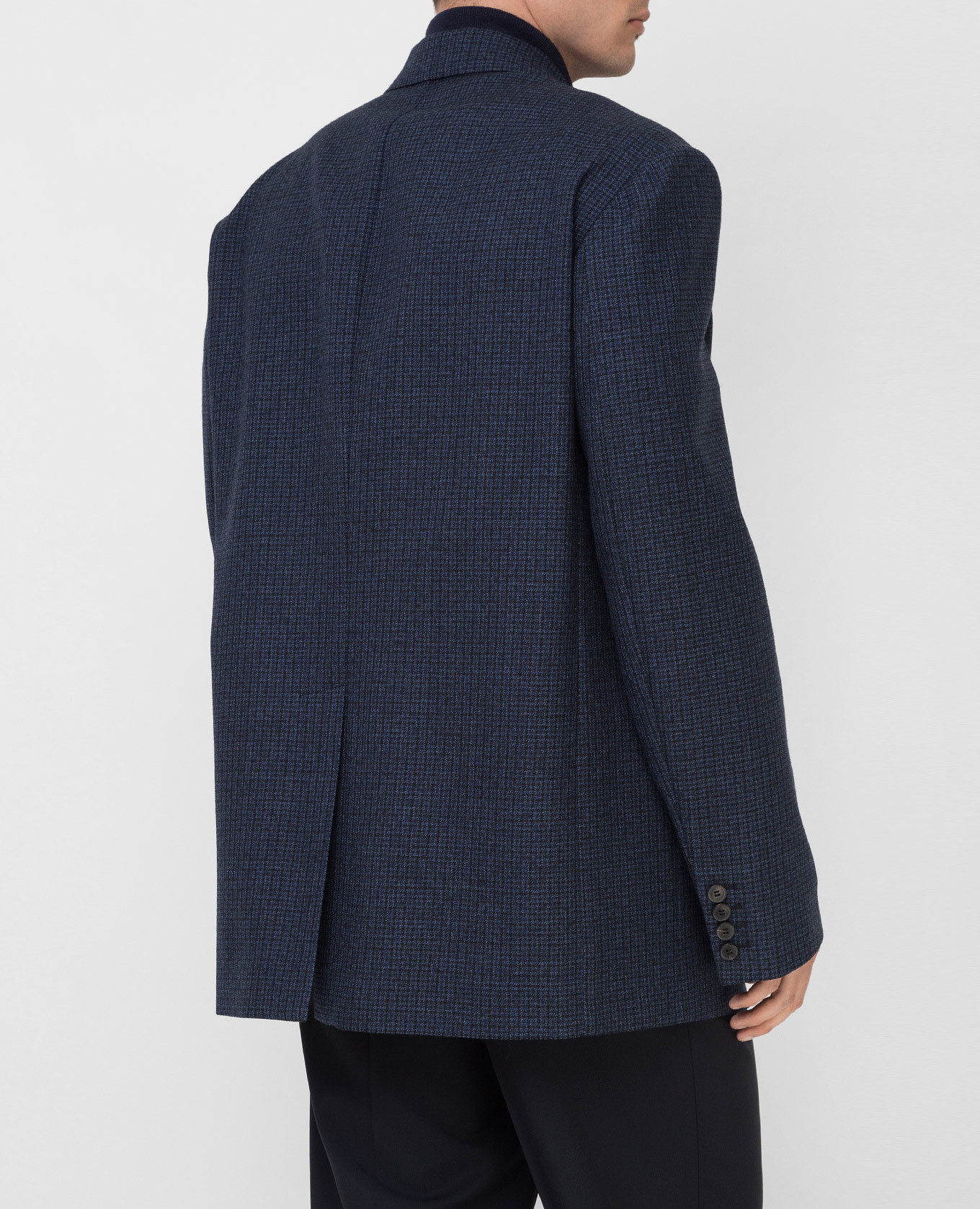 

Plaid wool blazer Valentino, Blue
