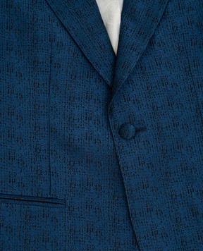 Stefano Ricci Children's dark turquoise silk jacket Y2RF372000HC3426