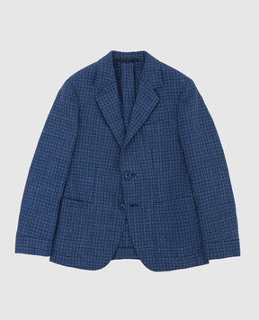 Stefano Ricci Patterned wool and cashmere children's blazer Y1RSGD22T4HC5004