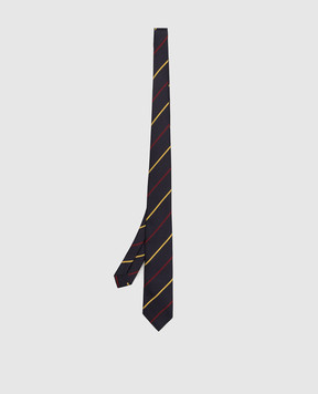 Stefano Ricci Children's dark blue patterned silk tie YCH30104
