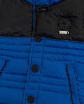 Stefano Ricci Children's blue down vest with emblem YAJ8400010LT0007