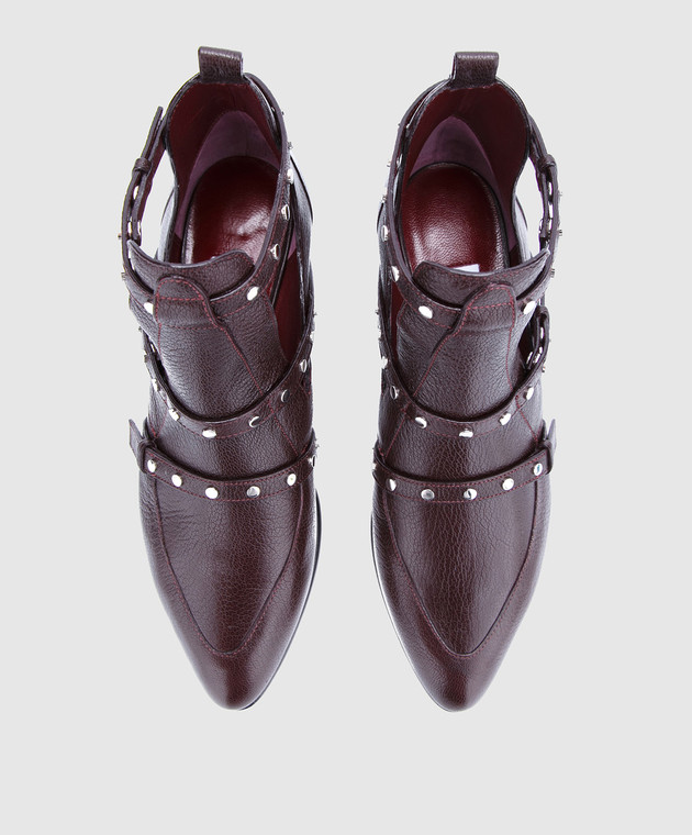 Jimmy Choo Harley 30 Burgundy Leather Boots HARLEY30SXT buy with Netherlands delivery at Symbol