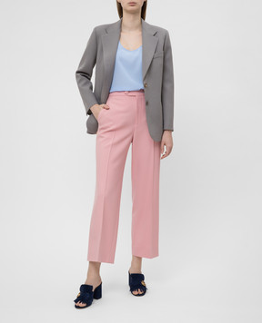 Gucci Pink wool trousers 557774