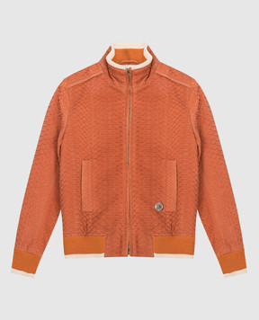 Stefano Ricci Children's orange python leather jacket YAJ6200010PITNBK