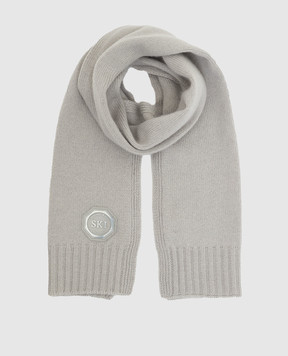 Stefano Ricci Children's light gray cashmere scarf YAK6S10SCIF6SA04
