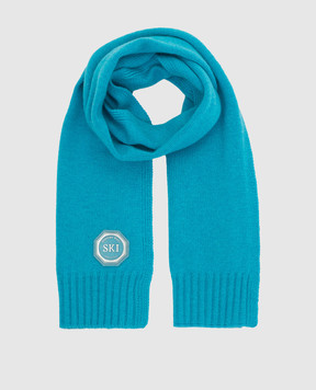 Stefano Ricci Children's turquoise cashmere scarf YAK6S10SCIF6SA04