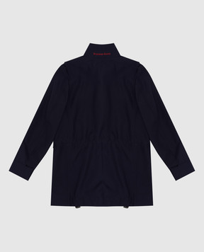 Stefano Ricci Children's navy blue jacket with emblem YDJ0200020MA0023