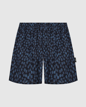 Ermenegildo Zegna Dark blue boxers in a pattern N3LE71280