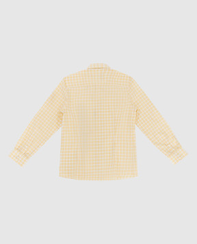 Stefano Ricci Children's yellow checkered shirt YC003554LJ1771